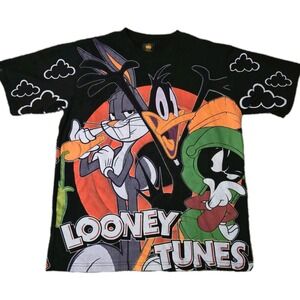 Looney Tunes Characters All Over Print T Shirt The Crown Size XL Bugs Bunny